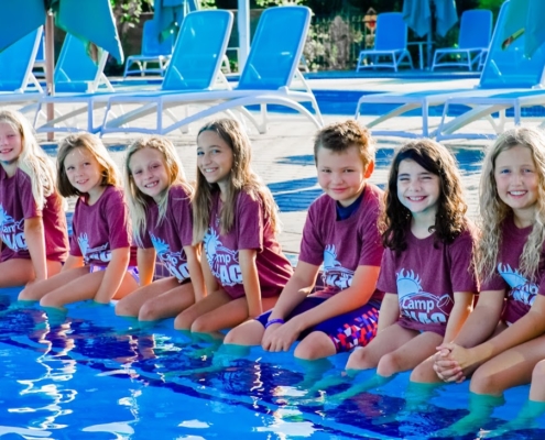 camp nac kids in pool